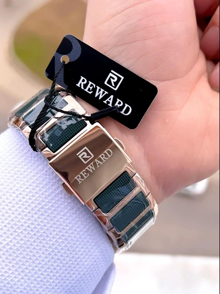 Reward Çelik Kordon 2 Yıl Garantili 5 Atm Suya Dayanıklı İç Fonksiyonları Aktif Erkek Kol Saati E140 - Resim 5