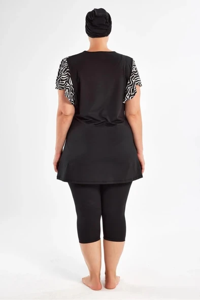 Maresiva 252805 Coral Büyük Beden Kısa Kol Taytlı Mayo - Resim 2