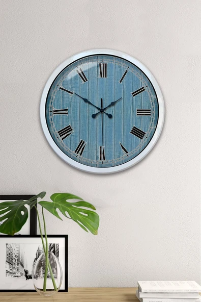 Platin Saat Hediyelik 40 Cm Beyaz Metal Milano 2 Duvar Saati - 2