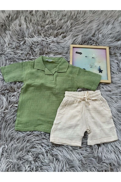 CYBER Çocuk muslin kumaş alt üst takım - 2
