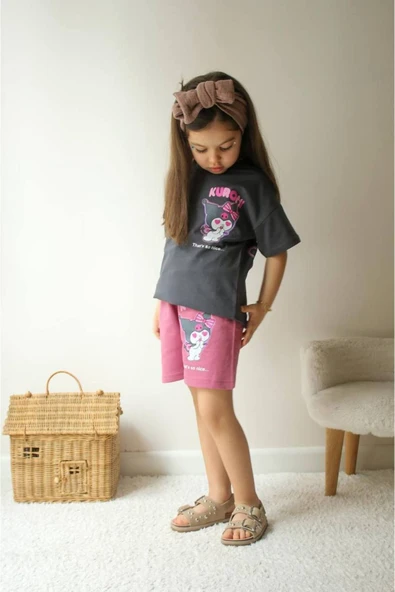 CYBER çocuk kuromi penye alt üst takım - 3