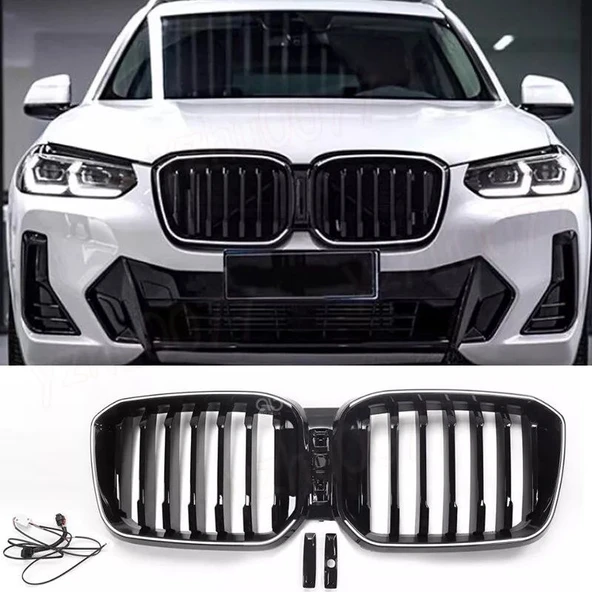 AUTOGP Bmw x3 g01 lci ön böbrek panjur ızgara ledli m performance 2022+