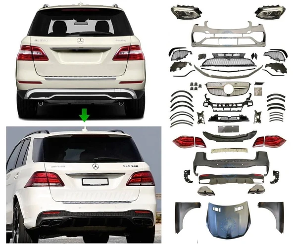 AUTOGP Mercedes ml w166 gle63 dönüşüm body kit seti full facelift ürün görseli 1