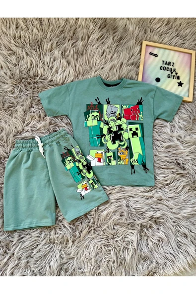CYBER çocuk  baskılı penye alt üst takım - 2