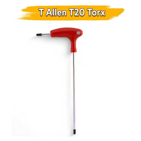 T20 Torx T Tipi Allen Anahtar TT020 – Uzun Saplı Çelik Tornavida Yıldız Lokma Uyumlu