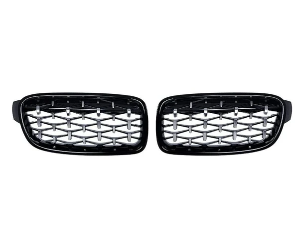 AUTOGP Bmw F32 F33 F36 ön panjur ızgara böbrek diamond krom siyah - 2