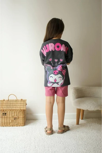 CYBER çocuk kuromi penye alt üst takım - 4