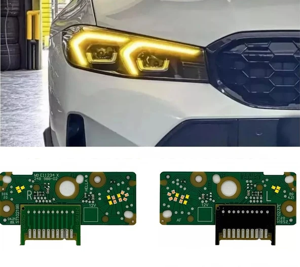 Autogp Bmw g20 lci angel led modülü sarı 2023+ drl led laser far uyumlu