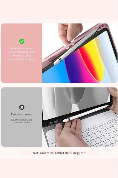 Galaxy Tab A9 Plus Uyumlu X210/X215/X216/X218 Klavyeli Tablet Kılıfı - Resim 16