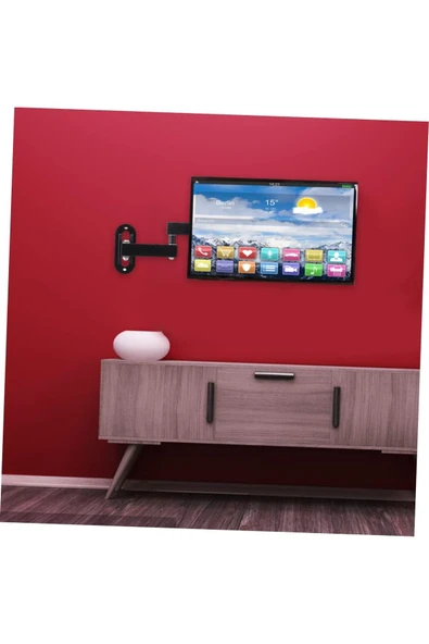 Sağlam Hareketli Lcd Led TV Monitör Duvar Askı Aparatı Seti Braket 10''-27" Ekran Uyumlu - 3