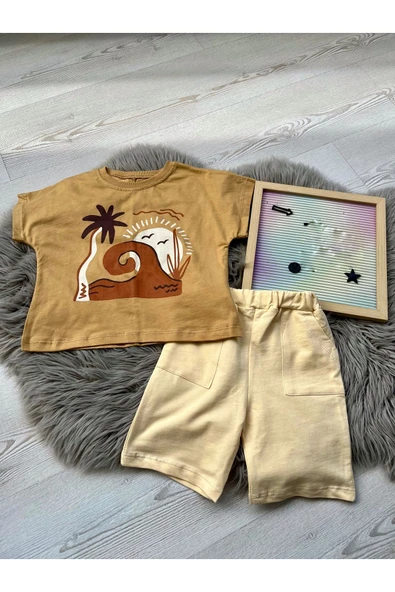CYBER Erkek çocuk şortlu alt üst takım