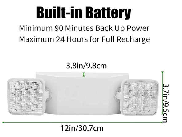 Acil Durum Işığı Beyaz Gövde Beyaz Acil Durum Aydınlatma Armatürü - 2