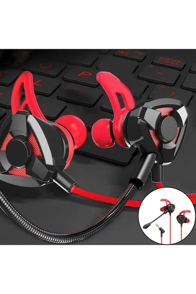 Profesyonel Gaming Kulaklık Çift Mikrofonlu Kristal Netliğinde Ses Dayanıklı Kulak İçi Silikonlu - 6