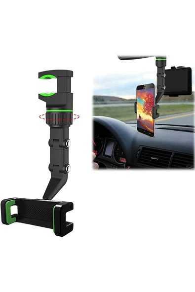360° Dönebilen Ayarlanabilir Telefon Tutucu Araç İçi Arka Koltuk Masa Titreşim Önleyici Aparat