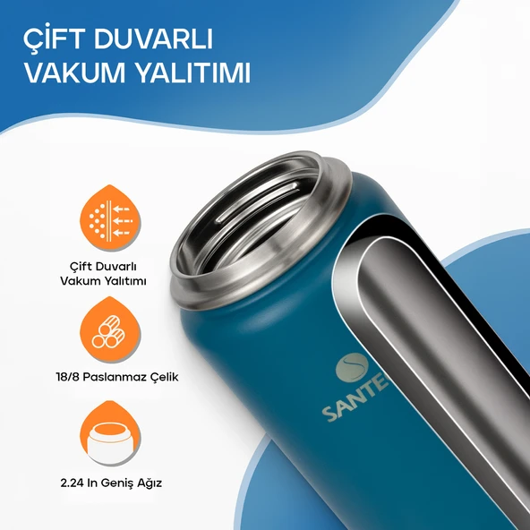 Santeco Ktwo Sporcu Termosu 710 Ml-Mavi - 9