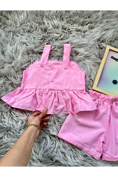 CYBER Kız Çocuk Dokuma Kumaş Pamuklu Alt Üst Takım - 2