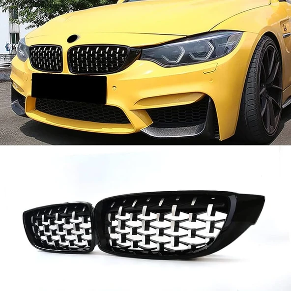 AUTOGP Bmw F32 F33 F36 ön panjur ızgara böbrek diamond krom siyah