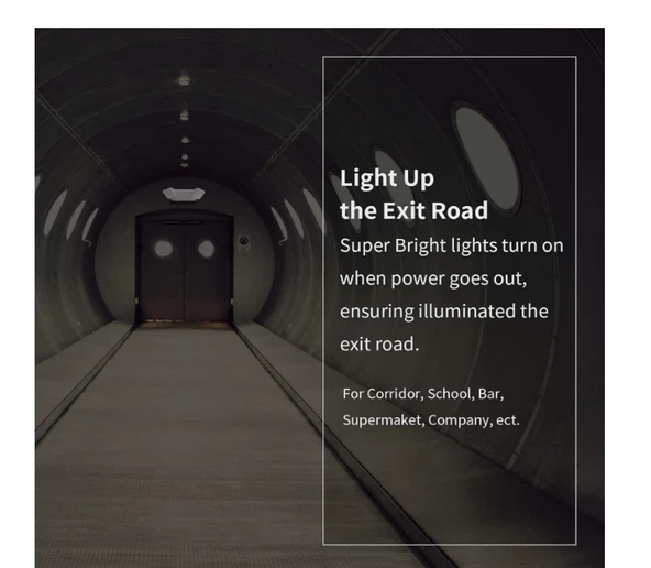 Acil Durum Işığı Beyaz Gövde Beyaz Acil Durum Aydınlatma Armatürü - 7