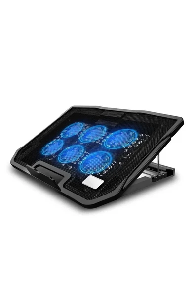 6 Fanlı Sessiz Laptop Soğutucu Stand Ayarlanabilir Rüzgar Hızı Çift USB 17.3'' Uyumlu Ergonomik