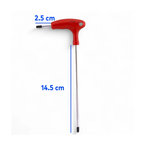 T20 Torx T Tipi Allen Anahtar TT020 – Uzun Saplı Çelik Tornavida Yıldız Lokma Uyumlu - 2