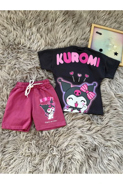 CYBER çocuk kuromi penye alt üst takım - 2