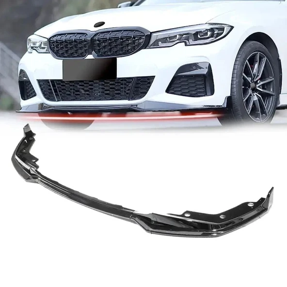 AUTOGP Bmw G20 ön tampon altı lip pianoblack 2019 / 2022 2 2 parça performans stil