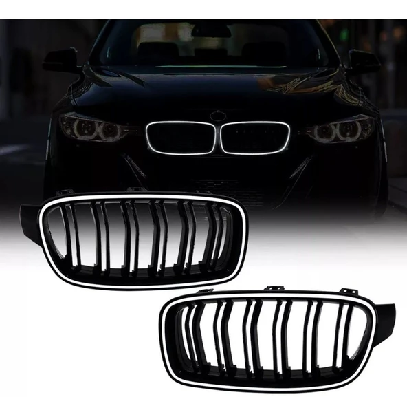 AUTOGP Bmw f30 m3 ön böbrek panjur ızgara ledli 2012 / 2018 - 3