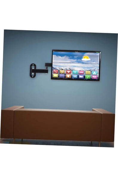 Sağlam Hareketli Lcd Led TV Monitör Duvar Askı Aparatı Seti Braket 10''-27" Ekran Uyumlu - 4