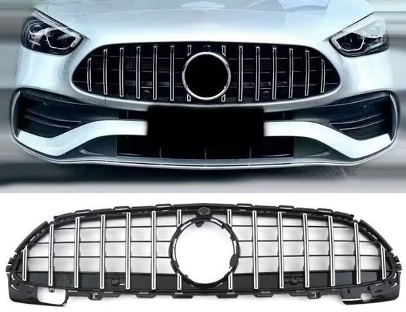AUTOGP Mercedes w206 gtr ön panjur ızgara seti krom 2020+ c serisi