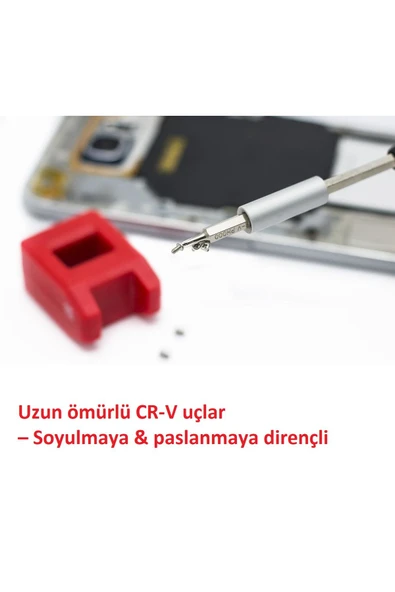 108 Parça Manyetik Hassas Tornavida Tamir Seti Telefon Tablet Laptop Saat Onarım Kiti CR-V Çelik - 4