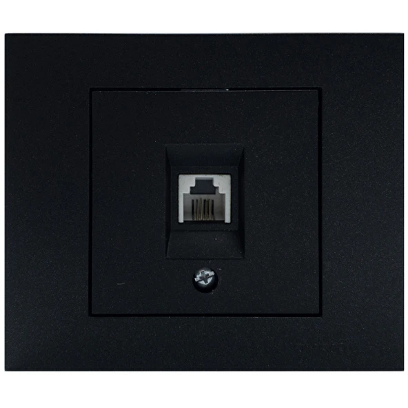 OVİVO GRANO METALİK SİYAH NÜMERİS TELEFON PRİZ
