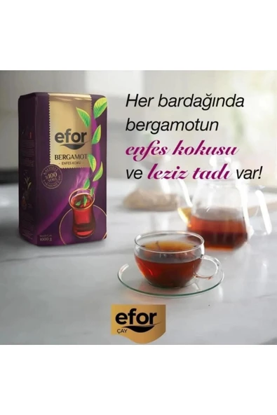 EFOR ÇAY Efor Bergamot Aromalı Çay 1kg. 2'li Set - 4