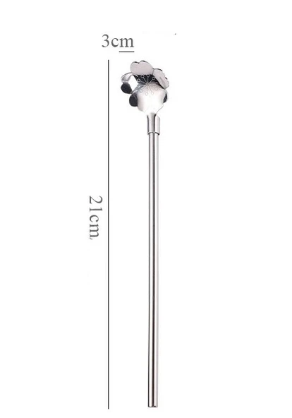 Paslanmaz Metal 2 li Kaşıklı Pipet Fırça Seti - 3
