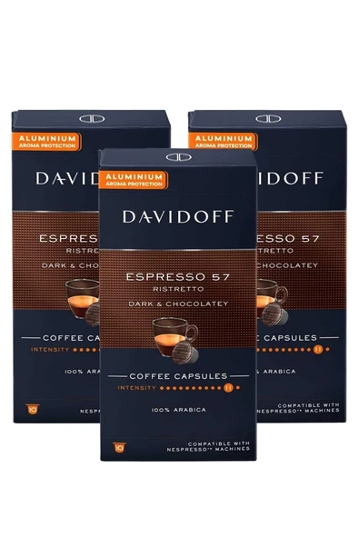 Davidoff Espresso 57 Rıstretto Dark & Chocolatey Aluminium Kapsül Kahve 3x10'lu (nespresso Uyumlu) - 2