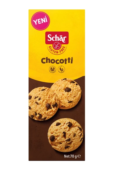 Schar Chocotti Glutensiz Damla Çikolatalı Kurabiye 70 gr