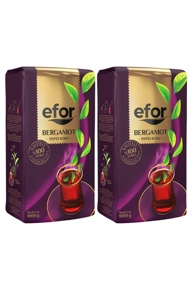 EFOR ÇAY Efor Bergamot Aromalı Çay 1kg. 2'li Set