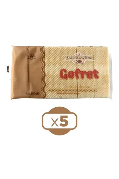 Abdurrahman Tatlıcı Gofret Vanilyalı 200 gr 5 li - 2