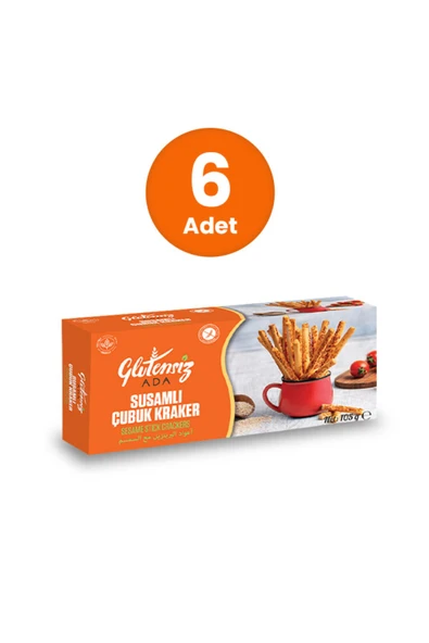 Glutensiz Ada Glutensiz Susamlı Çubuk Kraker 105 gr (6 ADET)