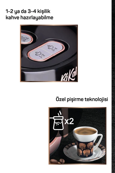 Stilevs Bikahve Otomatik Türk Kahvesi Makinesi Rose - 3