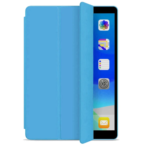 Apple iPad 5 ve 6 Nesil Uyumlu Smart Cover Arkası Şeffaf Tablet Kılıfı - 9