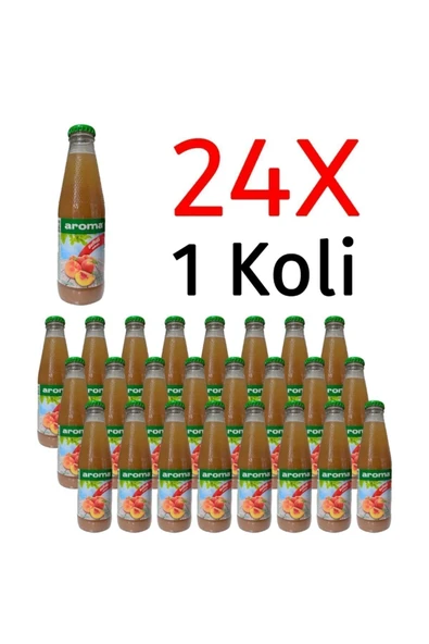 Aroma Şeftali Cam Meyve Suyu 200mlx24 Adet