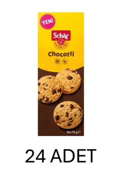 Schar Chocotti Damla Çikolatalı Glutensiz Kurabiye 24'lü