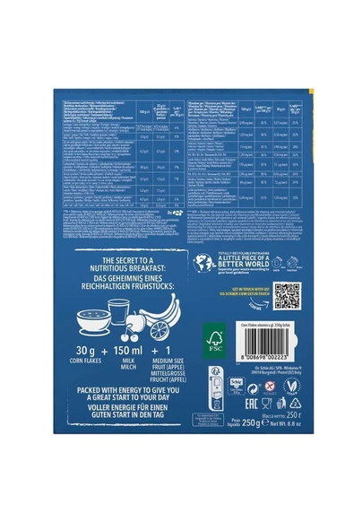 Schar Cornflakes Glutensiz Sade Mısır Gevreği! 250g (6 ADET) - 5