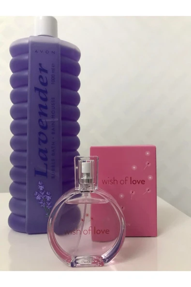Wish Of Love + Bubble Bath Lavender Lavanta Kokulu 1000ml Banyo Köpüğü