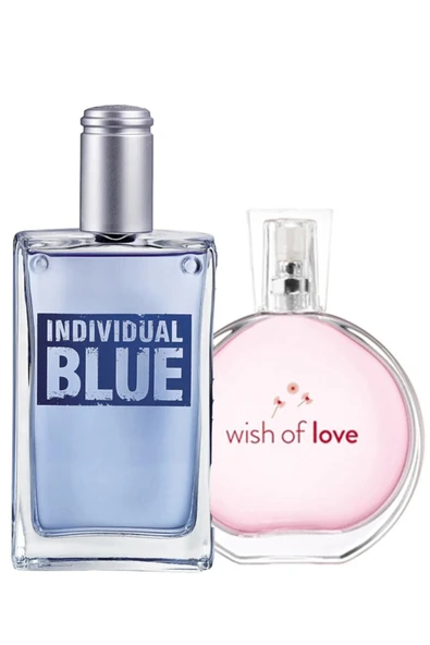 Individual Blue Edt 100 Ml Erkek + Wish Of Love Edt 50 Ml Kadın 2li Set