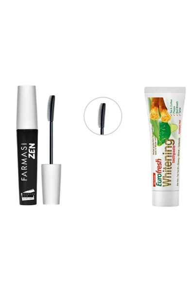 Zen Maskara Eurofresh Aloe Veralı Misvaklı Beyazlatıcı Diş Macunu 112 gr