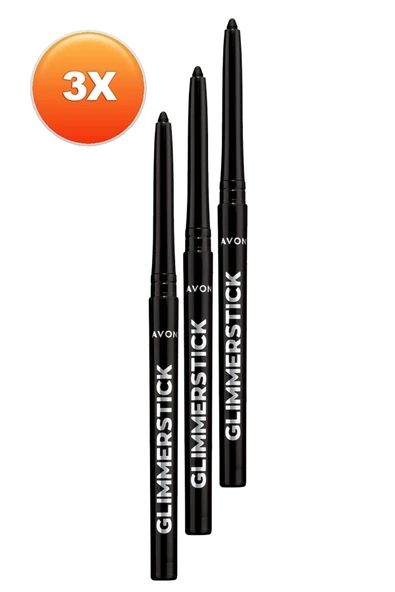 Glimmersticks Asansörlü Açılıp Kapanabilen Göz Kalemi Blackest Black Üçlü Set - 2