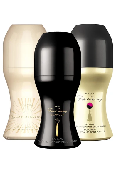Far Away, Incandessence ve Far Away Glamour Üçlü Kadın Rollon Paketi