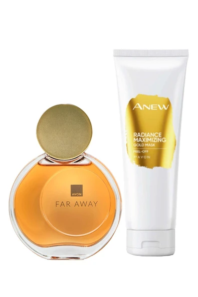 Far Away Kadın Parfüm Ve Anew Radiance Maximising Gold Yüz Maskesi Paketi