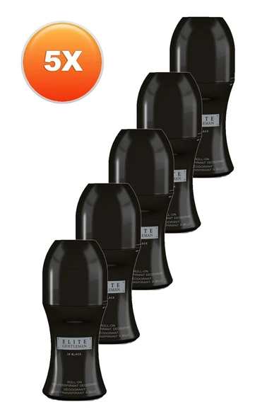 Elite Gentleman in Black Erkek Rollon 50 Ml. Beşli Set - 1